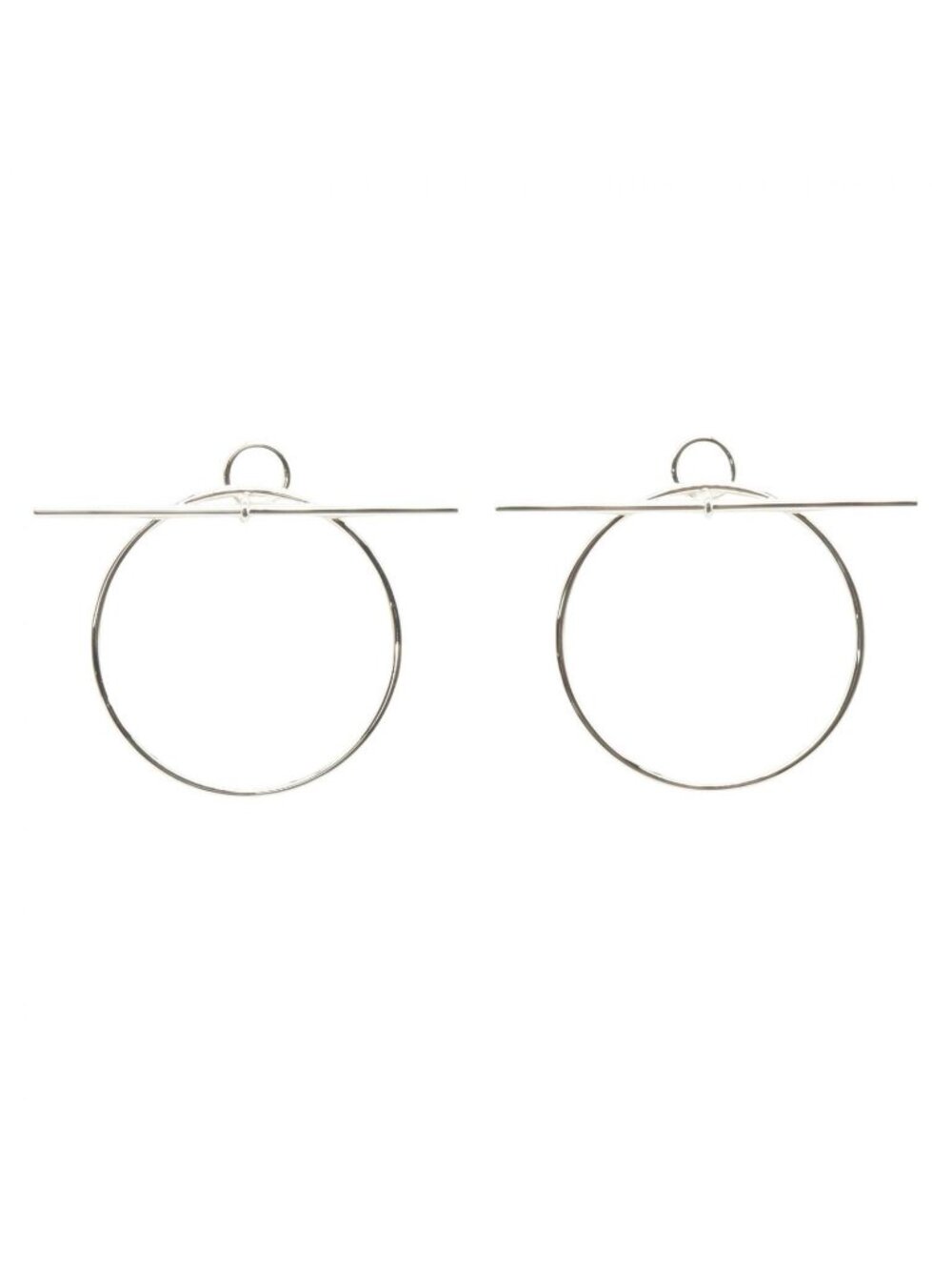 Hermes Earrings Loop 925 Sterling Silver